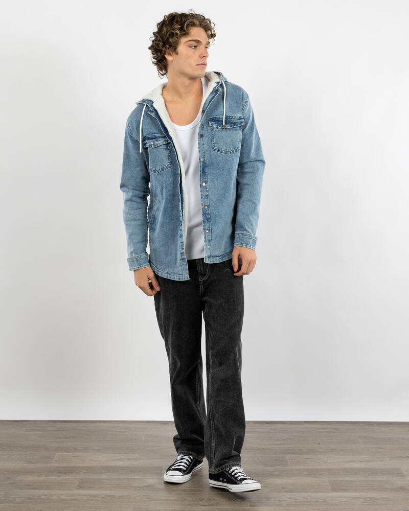 Skylark Lunar Long Sleeve Hooded Shirt for Mens