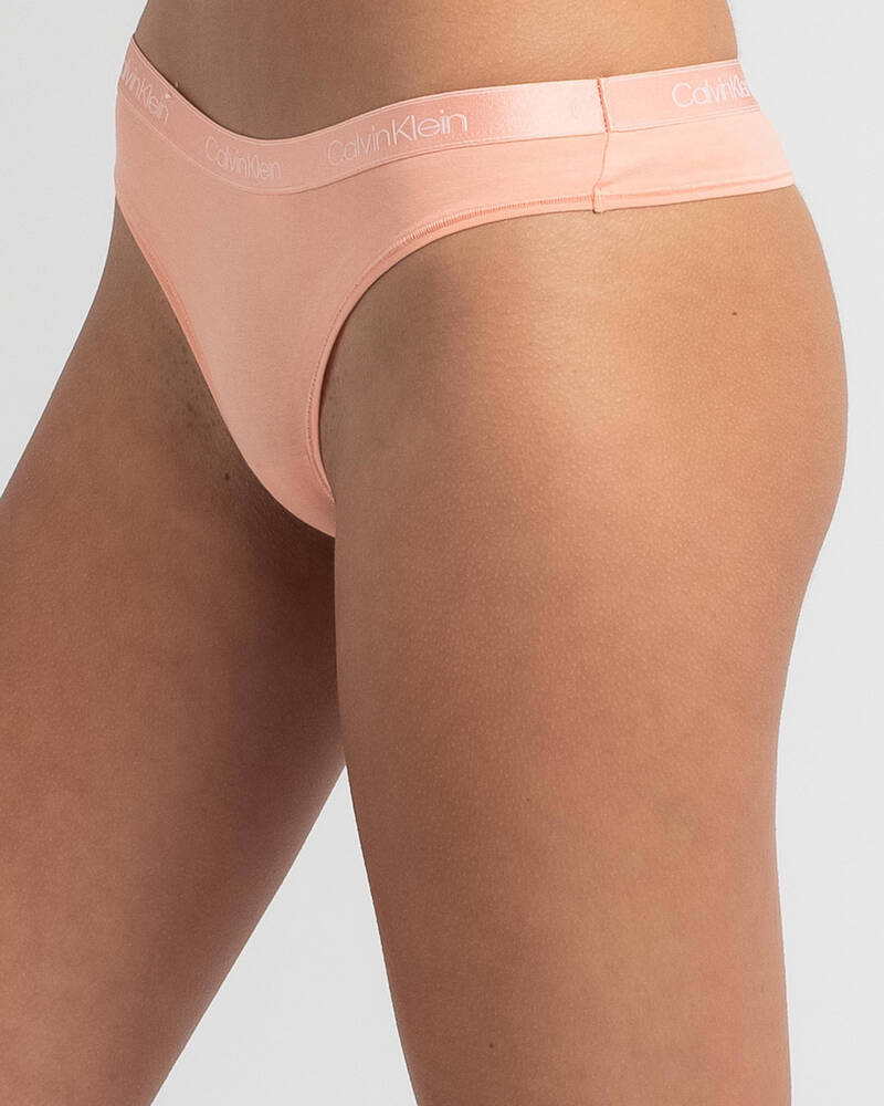 Calvin Klein Underwear Cotton Essentials Thong for Womens