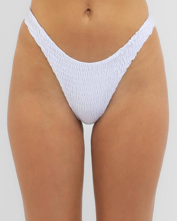 Topanga Zendaya Shirred High Cut Bikini Bottom for Womens