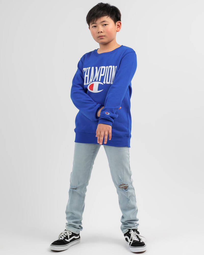 Champion Boys' Sporty Crew Sweatshirt for Mens