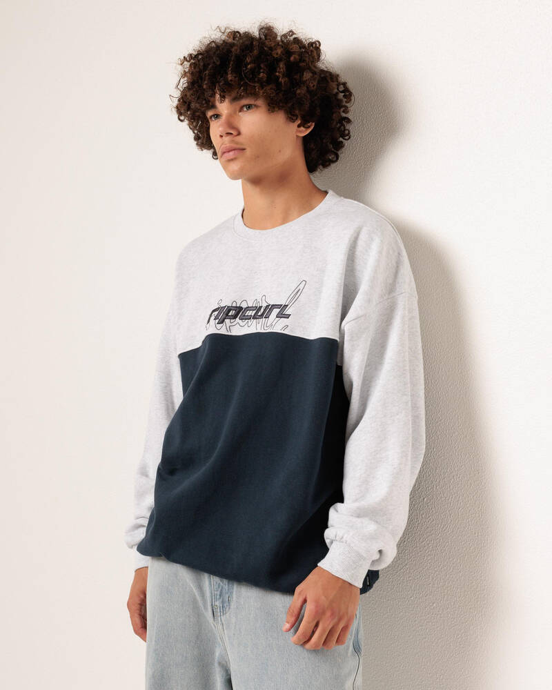 Rip Curl Panel Beater Crew Sweatshirt for Mens