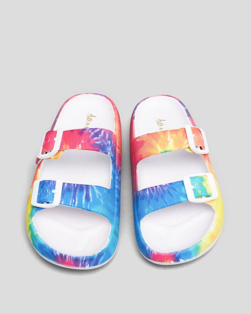 Ava And Ever Girls' Cove Double Buckle Slide for Womens