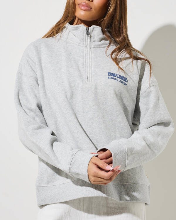 Rip Curl Surf Puff 1/4 Zip Sweatshirt for Womens