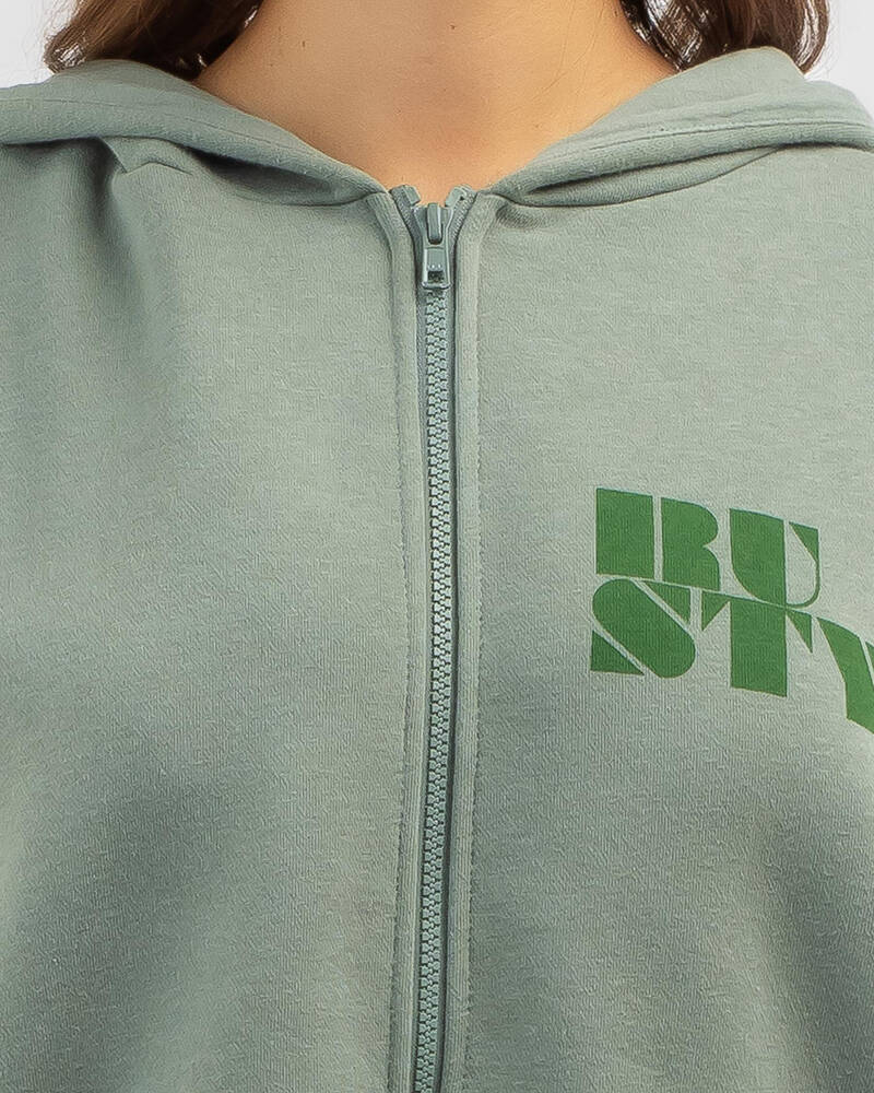 Rusty Code Zip Through Hoodie for Womens