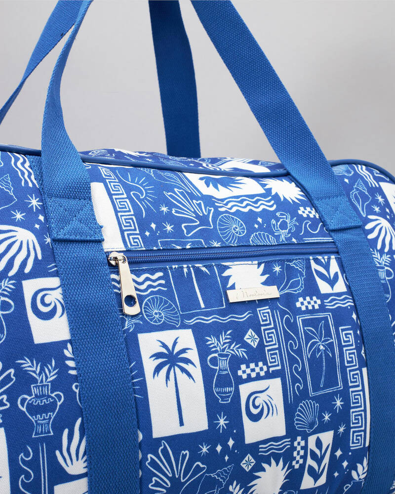 Shop Mooloola Euro Summer Travel Bag In Blue/white Fast Shipping