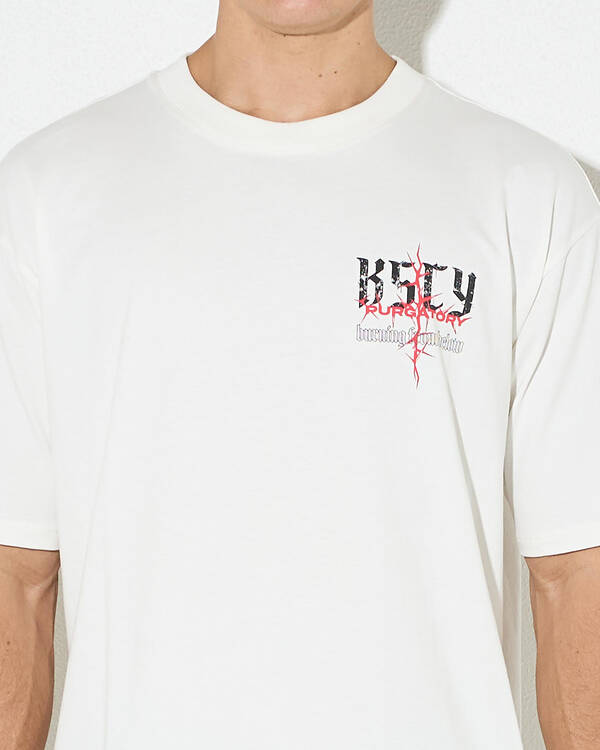 Kiss Chacey Burning Box Fit T-Shirt for Mens