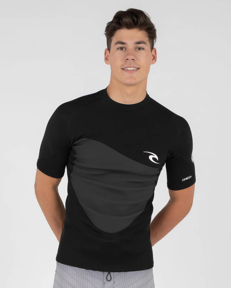 Rip Curl Omega Short Sleeve Wetsuit Top for Mens
