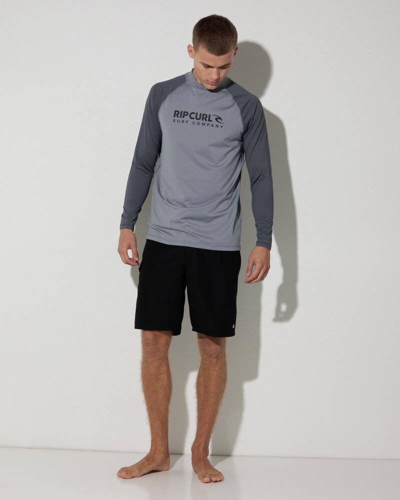 Rip Curl Shock Long Sleeve Rash Vest for Mens