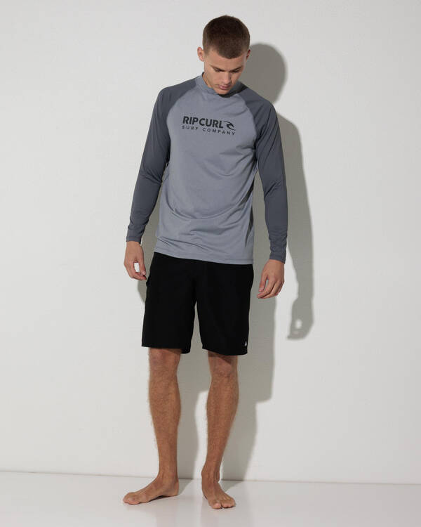 Rip Curl Shock Long Sleeve Rash Vest for Mens