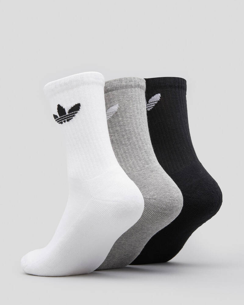 adidas Boys' Cushioned Trefoil Crew Socks 3 Pack for Mens