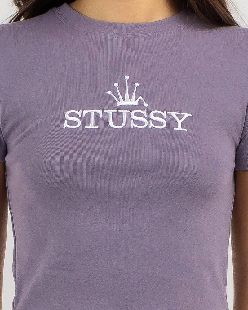 Stussy Glamour EMB Rib T-Shirt for Womens