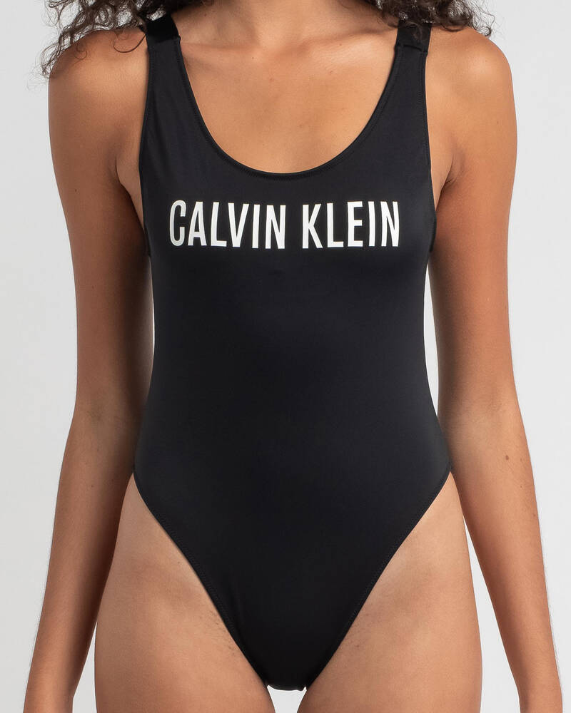 Calvin Klein Intense Power Scoop Back One Piece Swimsuit for Womens