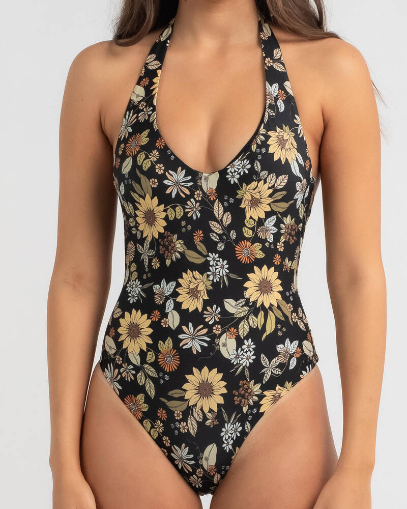 Topanga Goldie Halter One Piece Swimsuit for Womens