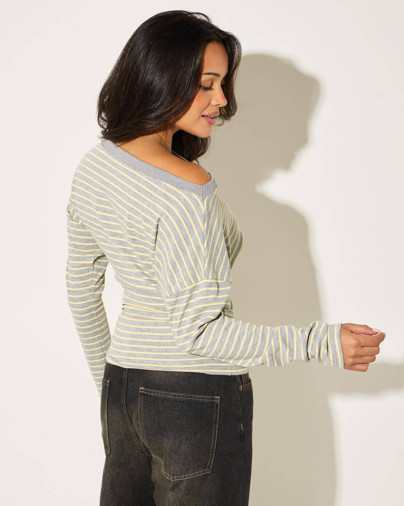Mooloola Val Stripe Longsleeve Top for Womens
