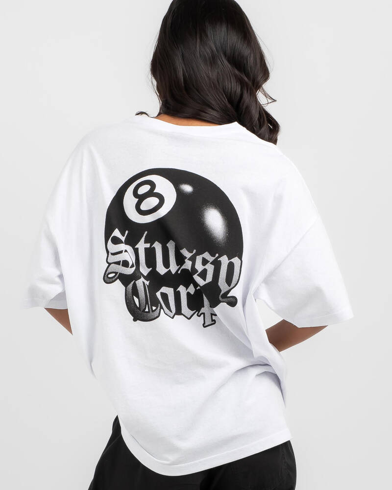 Stussy 8 Ball Corp Relaxed T-Shirt for Womens