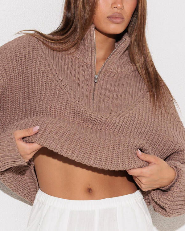 Roxy So Cozy Half Zip Knit Jumper for Womens