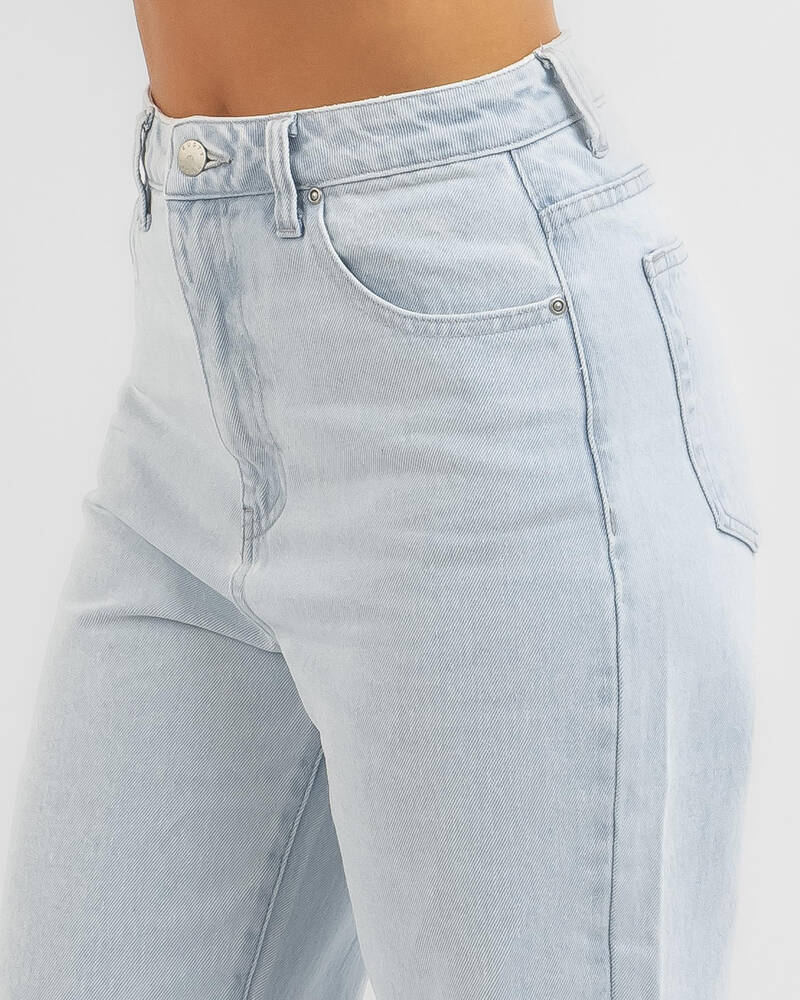 Rusty High Wide Straight Leg Jeans for Womens