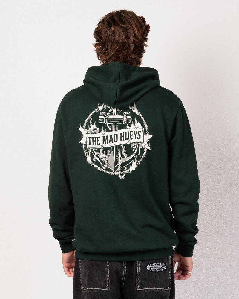 The Mad Hueys Flame Anchor Hoodie for Mens