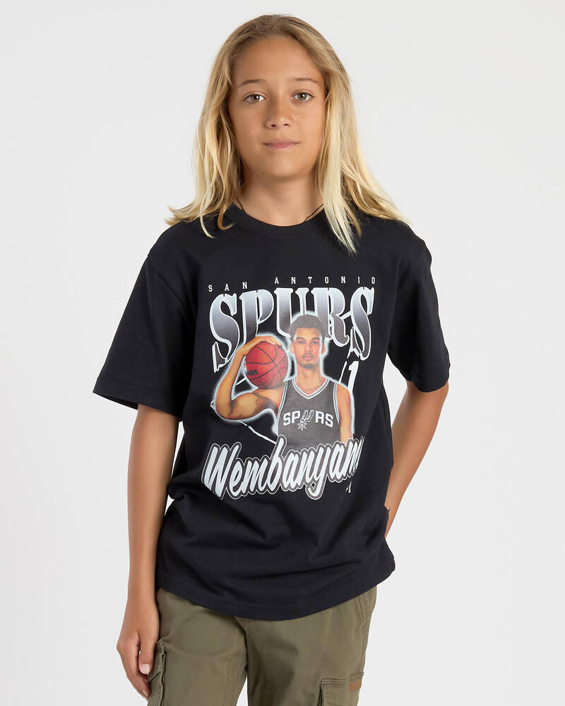 NBA Boys' Wembanyama Floyd Vintage T-Shirt for Mens