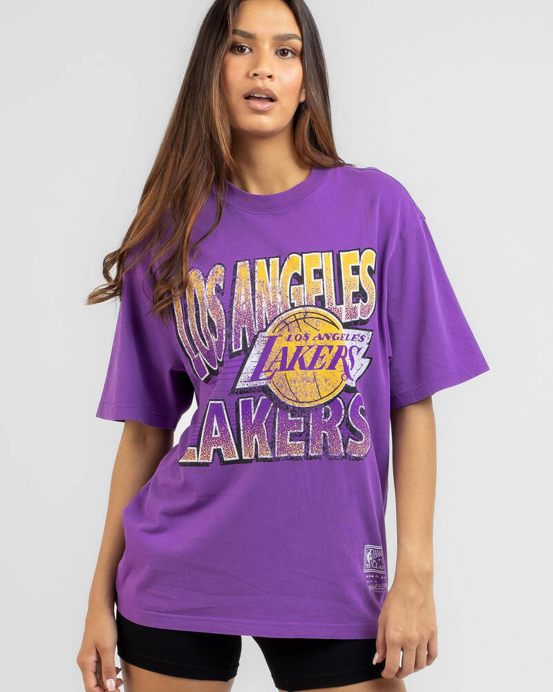 Mitchell & Ness Los Angeles Lakers Inline Stack T-Shirt for Womens