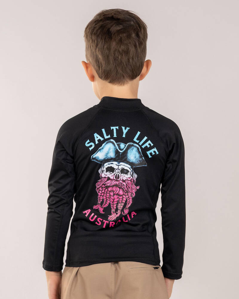 Salty Life Toddlers' Sea Wolf Long Sleeve Rash Vest for Mens