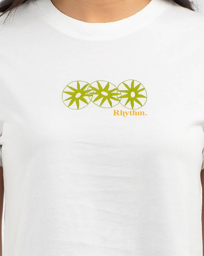 Rhythm Horizon Vintage Crop Crew T-Shirt for Womens