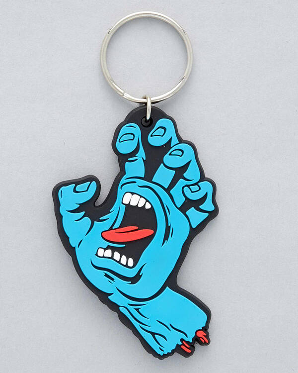 Screaming Hand Rubber Keyring
