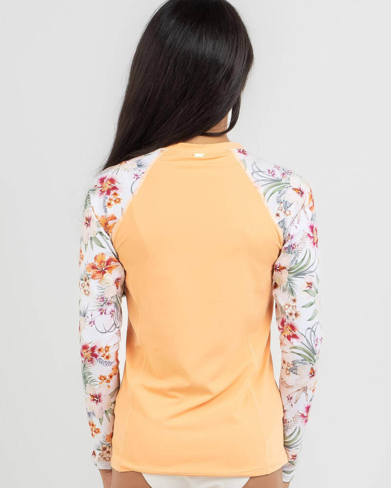 Topanga Girls' Aloha Long Sleeve Rash Vest for Womens