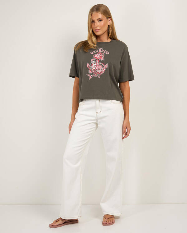 The Mad Hueys Mermaid Anchor Boxy T-Shirt for Womens
