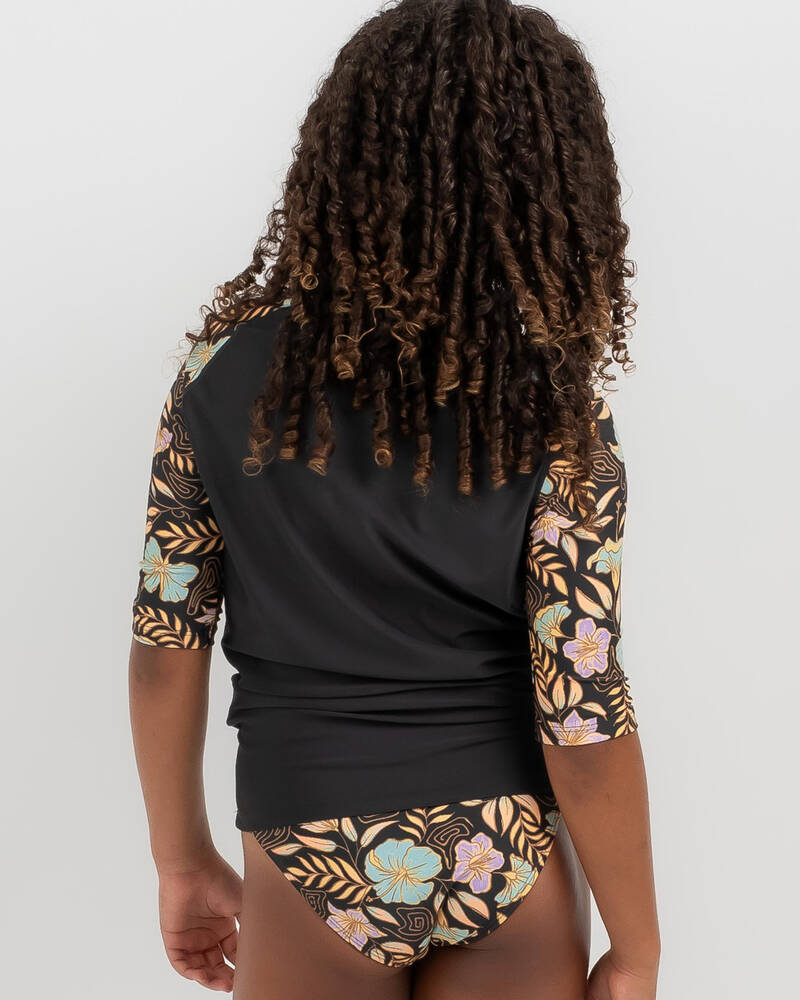 Rip Curl Girls' Tropics 3 Piece Rash Vest Set for Womens