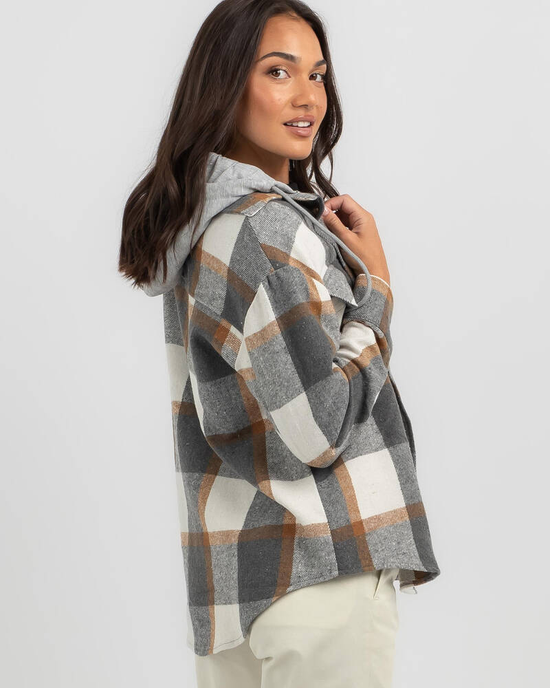 Ava And Ever Noah Hooded Shacket for Womens