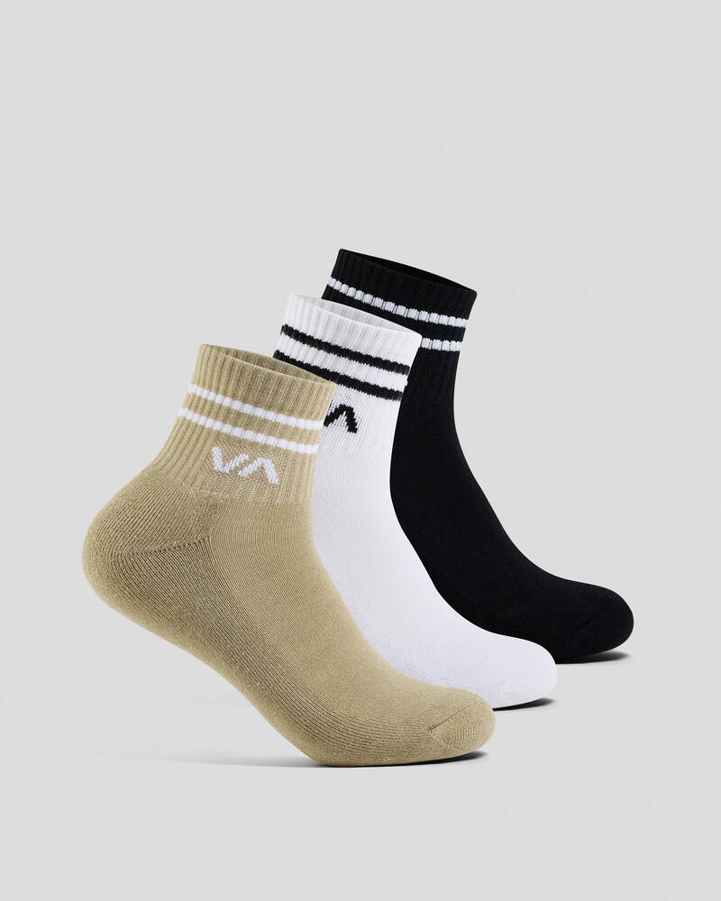 RVCA Women's VA Mini Crew Sock Pack for Womens