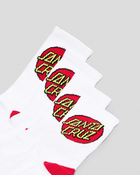 Santa Cruz Boys' Classic Dot Crew Socks 4 Pack for Mens image number null