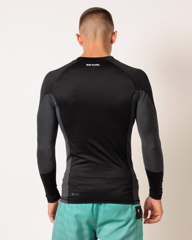 Rip Curl Waves Performance Long Sleeve Rash Vest for Mens