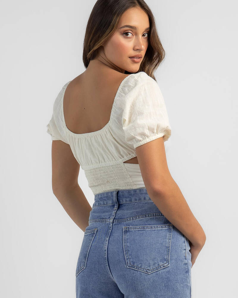 Ava And Ever Jenny Corset Top In Alabaster - Fast Shipping & Easy ...