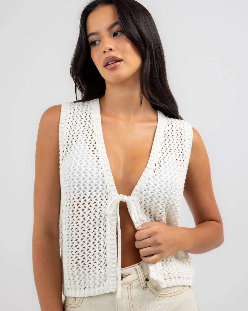Rhythm Seashell Knit Vest for Womens
