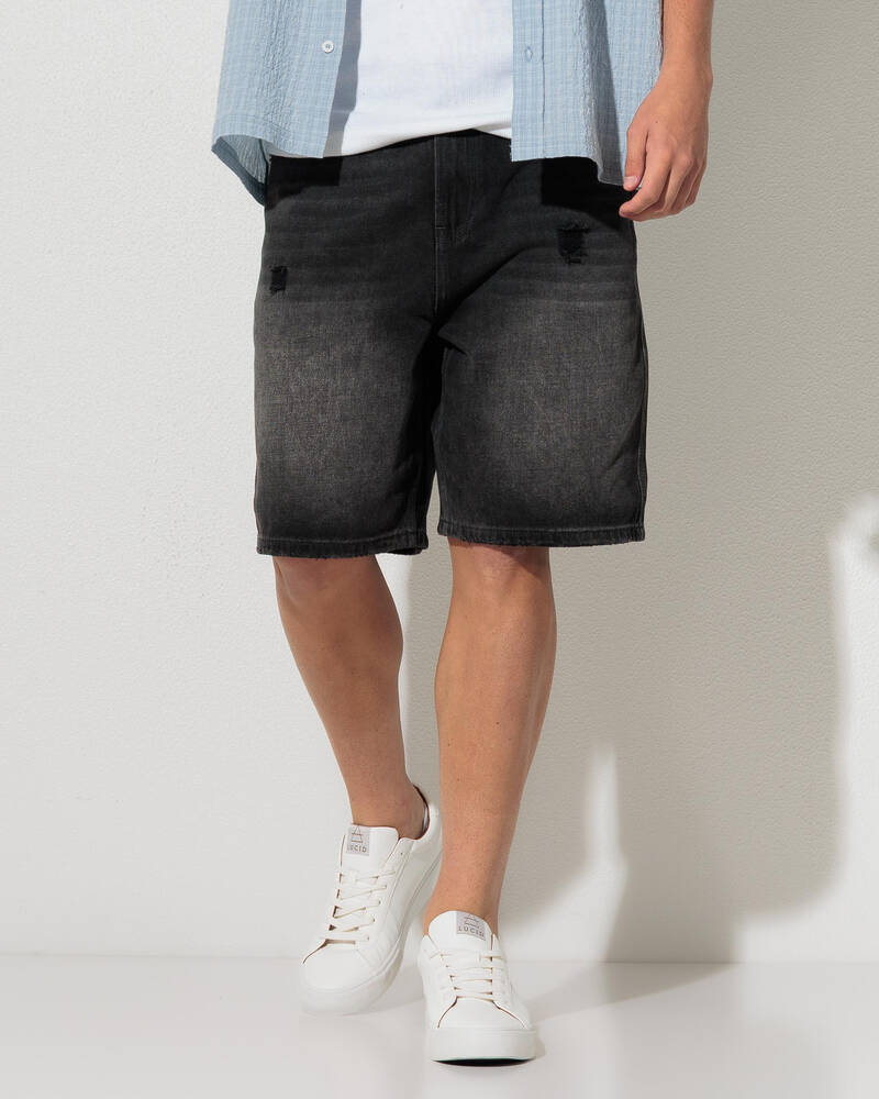 Lucid Rinse Denim Walk Shorts for Mens