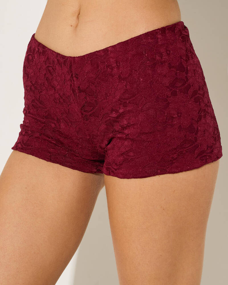 Mooloola Meli French Lace Micro Shorts for Womens