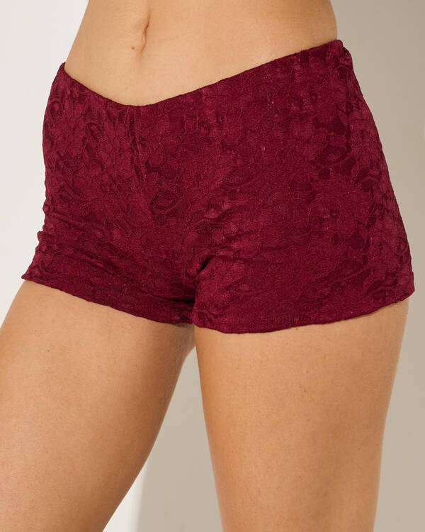 Mooloola Meli French Lace Micro Shorts for Womens