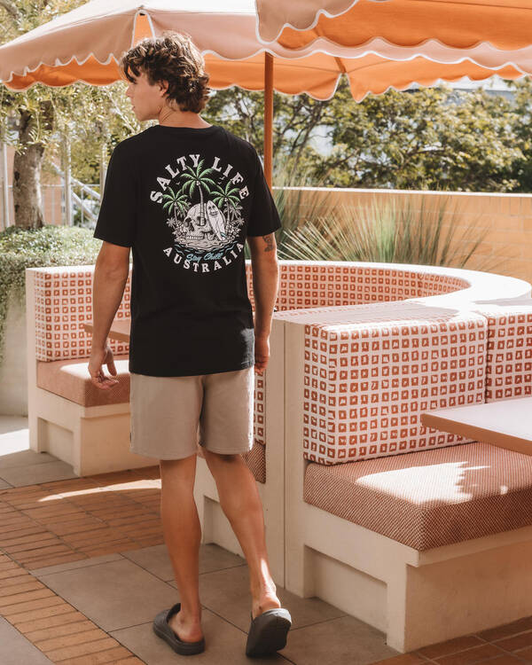 Salty Life Vision Elastic Waist Shorts for Mens