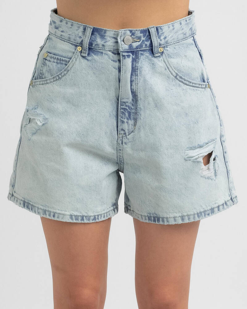 Shop Ziggy Denim Beau Shorts In Stone Raider Trash Fast Shipping