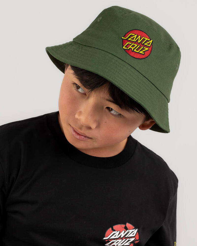 Santa Cruz Boys' Classic Dot Patch Bucket Hat for Mens