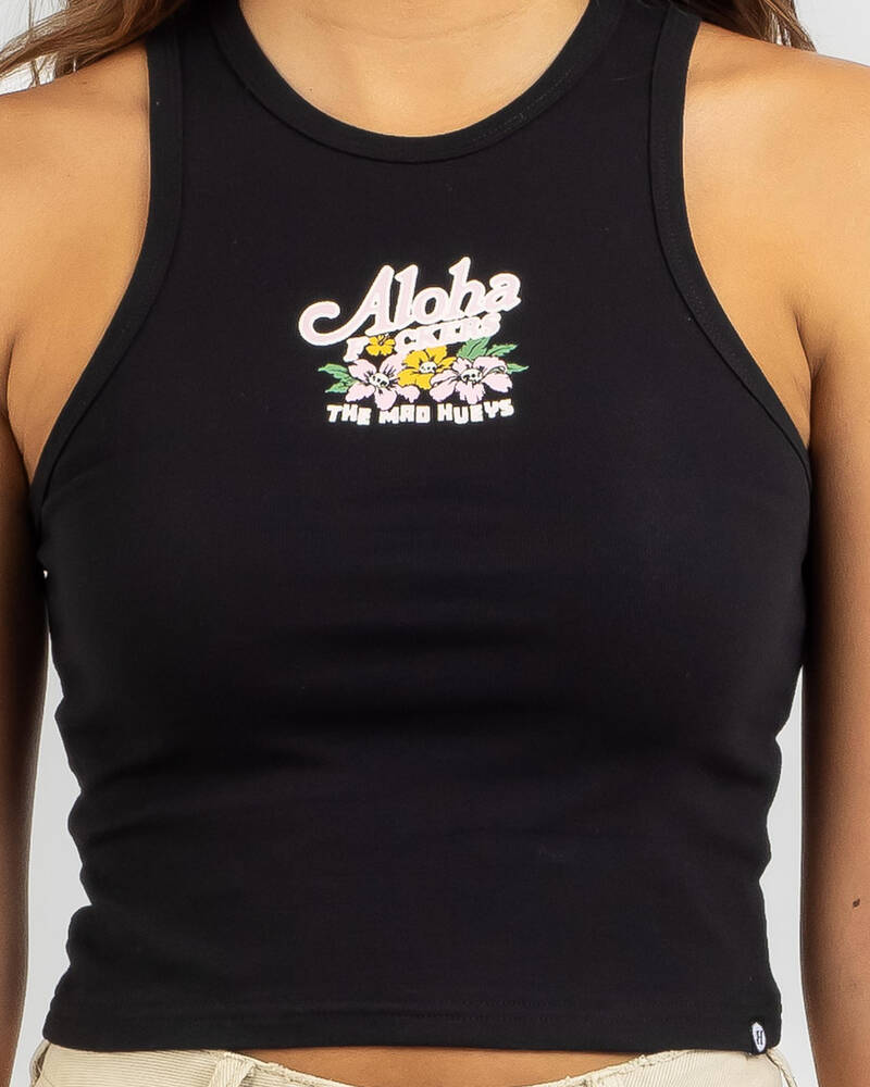 The Mad Hueys Aloha Fkrs Cropped Tank Top for Womens