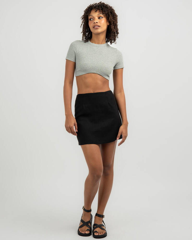 Ava And Ever Kendra Ultra Crop Baby Tee for Womens