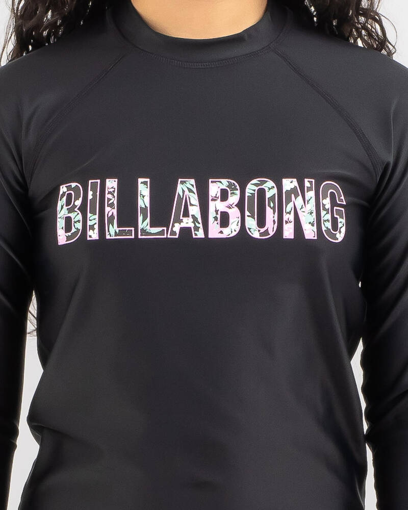 Billabong Girls' Beachcomber Logo Long Sleeve Rash Vest for Womens