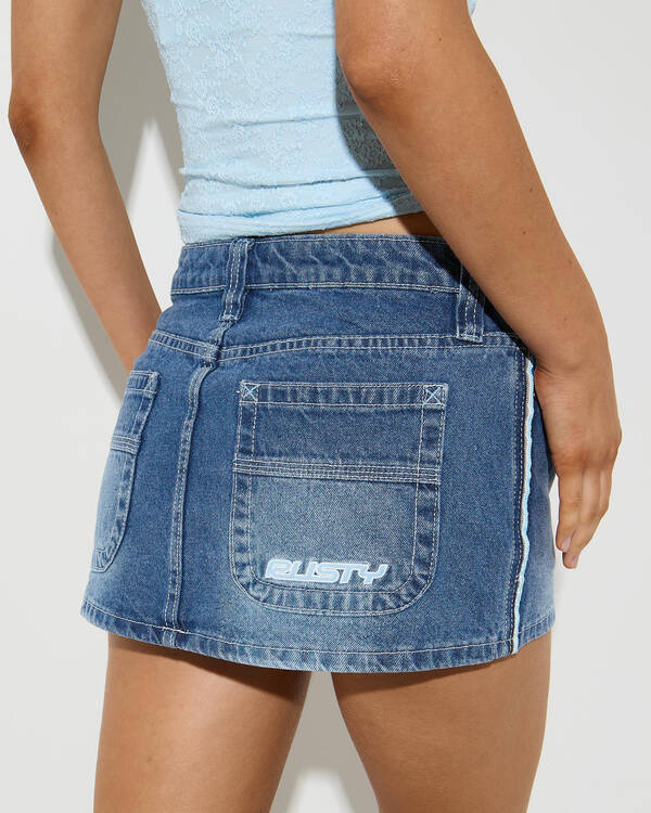 Rusty Flip Mommy Low Rise Mini Denim Skirt 2.0 for Womens