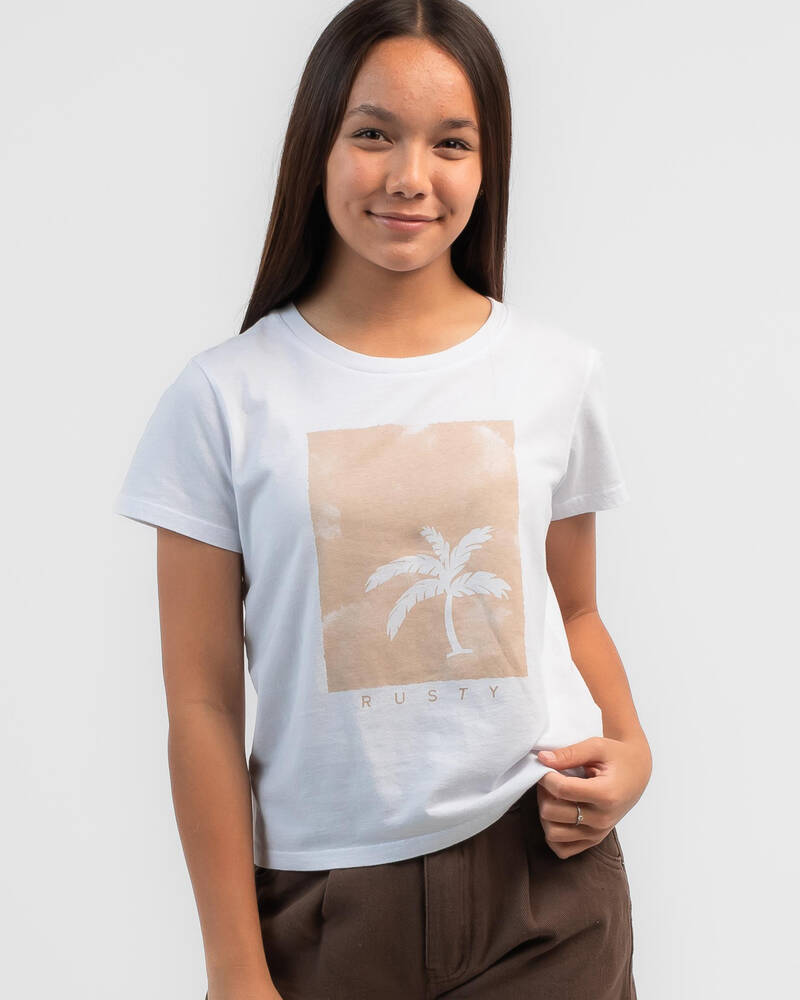 Rusty Girls' Sunset Palm T-Shirt for Womens