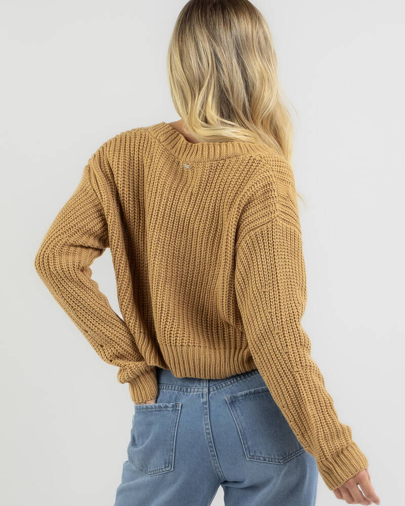 Mooloola Debate Team Cable Knit Cardigan for Womens