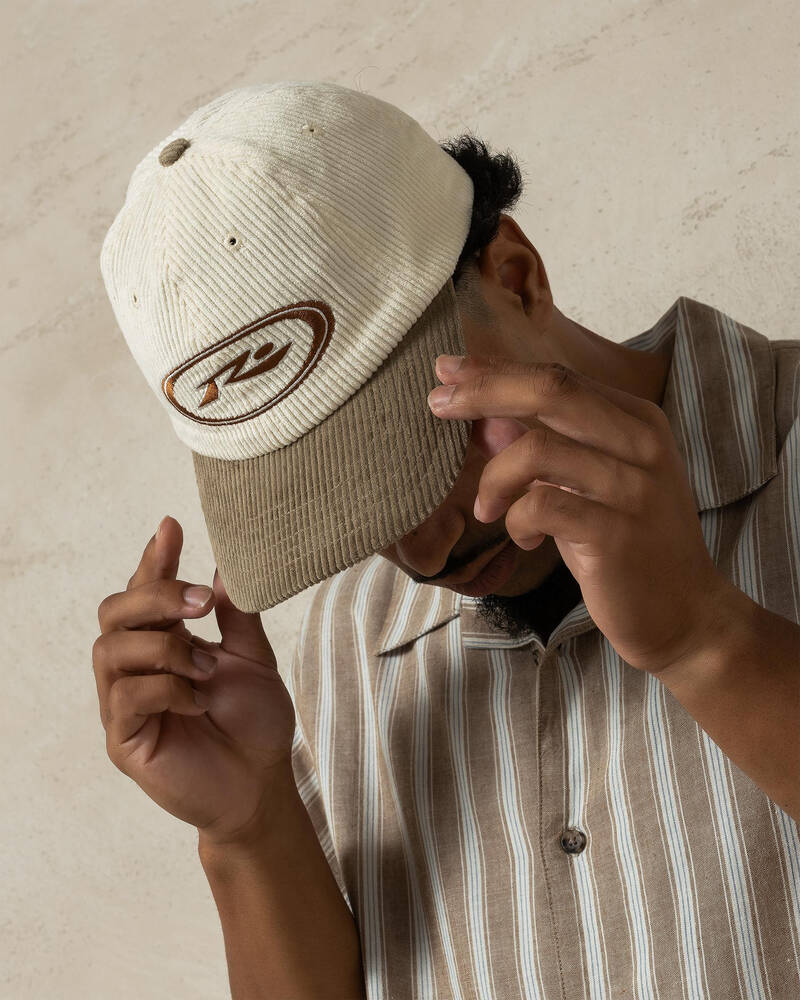 Rusty Orbit Cord Six Panel Cap for Mens