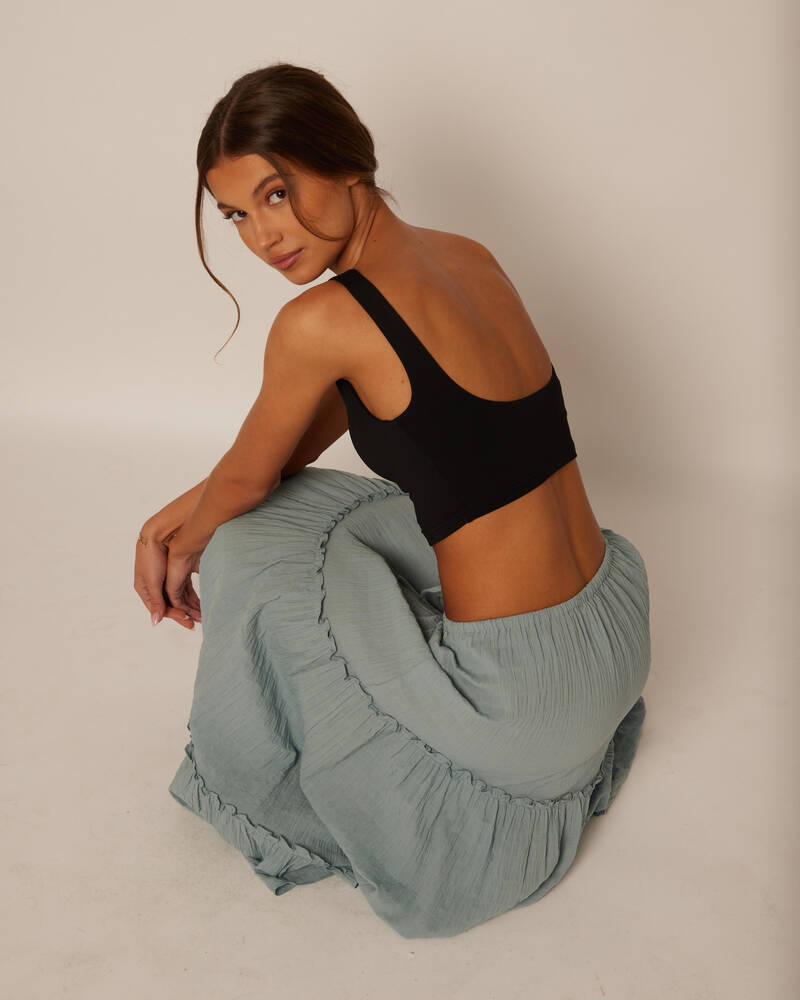 Ava And Ever Basic Super Soft Backless Crop Top for Womens